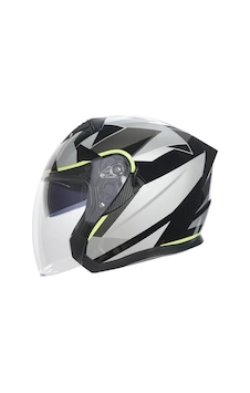 Rhkc 528 Çenesiz Vizörlü Yazlık Kask Gri - Neon Sarı - Siyah Rhkc 528 Çenesiz Vizörlü Yazlık Kask Gri - Neon Sarı - Siyah