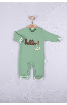 Babydonat Hello Nakışlı % 100 Pamuk Erkek Bebek Tulum Yeşil Babydonat Hello Nakışlı % 100 Pamuk Erkek Bebek Tulum Yeşil