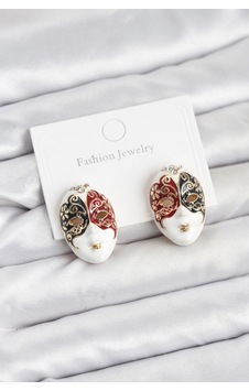Mey İthalat Maske Model Pirinç Kadın Küpe çok renkli Mey İthalat Maske Model Pirinç Kadın Küpe çok renkli