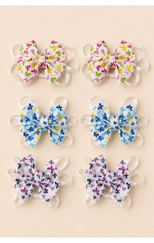 Esila Kids Kız Çocuk Toka Seti Rengarenk Desenli 6'lı Set Çok Renkli-2 Esila Kids Kız Çocuk Toka Seti Rengarenk Desenli 6'lı Set Çok Renkli-2