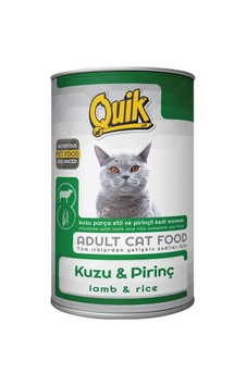 Quik Kuzu Etli ve Pirinçli Konserve Yetişkin Kedi Maması 415 G Quik Kuzu Etli ve Pirinçli Konserve Yetişkin Kedi Maması 415 G