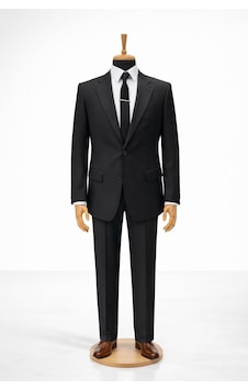 Erkek İtalyan Kesim Regular Fit Takım Elbise - 7488 Siyah Erkek İtalyan Kesim Regular Fit Takım Elbise - 7488 Siyah