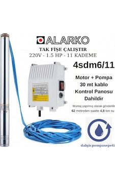 Alarko 4Sdm6 11 Dalgıç Pompa Set Halinde - 30 Mt Kablolu - Panolu Alarko 4Sdm6 11 Dalgıç Pompa Set Halinde - 30 Mt Kablolu - Panolu