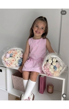 Noble Kids Kız Çocuk Kurdele Nakışlı Pamuklu Elbise Pembe Noble Kids Kız Çocuk Kurdele Nakışlı Pamuklu Elbise Pembe
