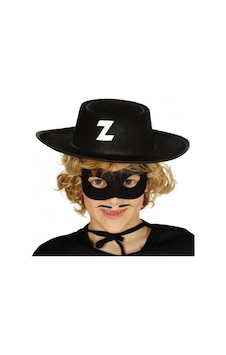 Z Logolu Zorro Şapkası ve Zorro Maskesi Çocuk Boy Z Logolu Zorro Şapkası ve Zorro Maskesi Çocuk Boy