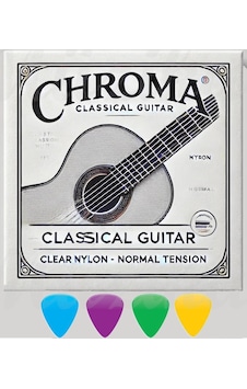 Chroma Klasik Gitar Teli Takımı + 4 Pena Chroma Klasik Gitar Teli Takımı + 4 Pena