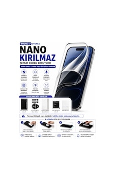 İphone 17 Uyumlu Şeffaf Nano Kırılmaz Hidrojel Ekran Koruyucu Darbe Emici Tam Kaplama Kılıf Dostu İphone 17 Uyumlu Şeffaf Nano Kırılmaz Hidrojel Ekran Koruyucu Darbe Emici Tam Kaplama Kılıf Dostu