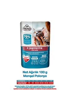 Frendi Soslu Kuzulu Tam Evcil Hayvan Yaş Maması