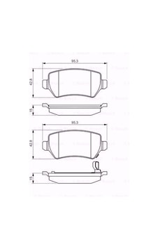 Opel Astra G 1.2 16V 1998-2009 Bosch Arka Fren Balatası Opel Astra G 1.2 16V 1998-2009 Bosch Arka Fren Balatası