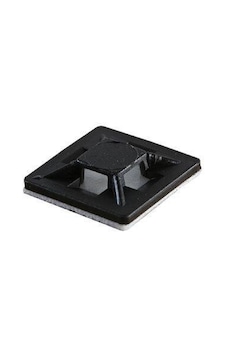 Gwest Hw-3ab ,19x19x4mm 100-adet Siyah Yapışkanlı Kroşe