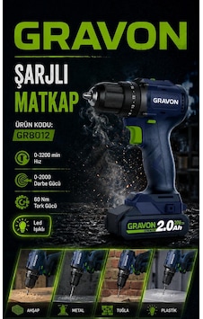 Mur-cell Gravon 20v 2ah Şarjlı Matkap 60nm Mur-cell Gravon 20v 2ah Şarjlı Matkap 60nm