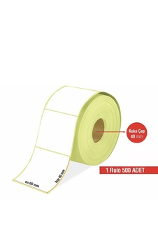 King Label Termal Barkod Etiket 60x40mm 1 Rulo 500'lü Sarım King Label Termal Barkod Etiket 60x40mm 1 Rulo 500'lü Sarım