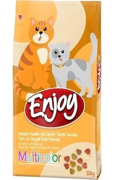 Enjoy Multi Color Tavuklu Yetişkin Kedi Maması 10 KG Enjoy Multi Color Tavuklu Yetişkin Kedi Maması 10 KG