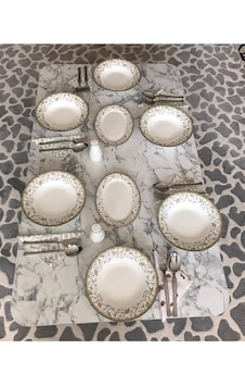 Mermer Desenli Dekoratif Yer Sofrası 60 110 Ahşap Mermer Desenli Dekoratif Yer Sofrası 60 110 Ahşap