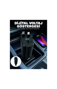 4 Cihazı Aynı Anda Şarj Eden Araç Şarj Cihazı Usb-a, Usb-c, Type-c Ve Lightning Destekli Sarı 4 Cihazı Aynı Anda Şarj Eden Araç Şarj Cihazı Usb-a, Usb-c, Type-c Ve Lightning Destekli Sarı