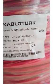 2x2x0,80 Mm Jh St H Tam Bakır Yangın İhbar Kablosu 450 Metre 2x2x0,80 Mm Jh St H Tam Bakır Yangın İhbar Kablosu 450 Metre