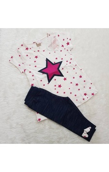 Candysbebe Minipolo Yıldızlı Yazlık Bebek Takımı Krem