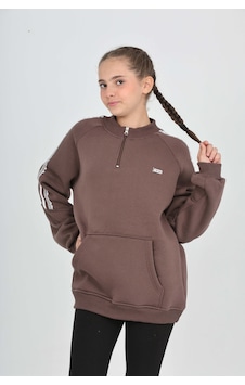 Toontoy Kız Çocuk Kol Dantel Şeritli Sweatshırt Siyah Toontoy Kız Çocuk Kol Dantel Şeritli Sweatshırt Siyah