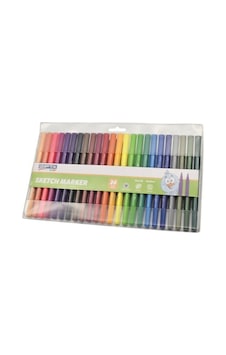Gıpta Sketch Marker Fırça Uç + Fineliner Keçe Uç Kalem Pvc Çantal Gıpta Sketch Marker Fırça Uç + Fineliner Keçe Uç Kalem Pvc Çantal