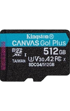 Kingston Canvas Go Plus Microsdxc Hafıza Kartı Gen4 200 Mb/sn A2 U3 V30 512 Gb Tek Paket, Adp-sdcg4/512gbsp Olmadan Kingston Canvas Go Plus Microsdxc Hafıza Kartı Gen4 200 Mb/sn A2 U3 V30 512 Gb Tek Paket, Adp-sdcg4/512gbsp Olmadan