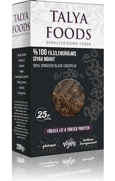 Filizlenmiş Siyah Nohut Makarnası 200gr-2752 Filizlenmiş Siyah Nohut Makarnası 200gr-2752