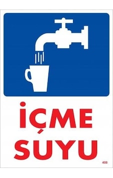İçme Suyu Uyarı Levhası 25x35 Kod:408 İçme Suyu Uyarı Levhası 25x35 Kod:408