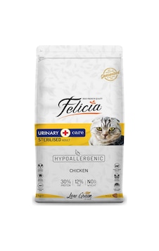 Felicia Kısırlaştırılmış Hipoalerjenik Tavuklu Düşük Tahıllı Yetişkin Kedi Maması 2 KG Felicia Kısırlaştırılmış Hipoalerjenik Tavuklu Düşük Tahıllı Yetişkin Kedi Maması 2 KG