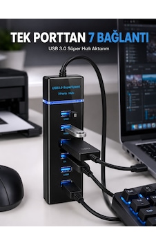 Shnstore Usb Hub 7 Port Usb 3.0 Çoklayıcı Windows Uyumlu Shntknd0720 Shnstore Usb Hub 7 Port Usb 3.0 Çoklayıcı Windows Uyumlu Shntknd0720