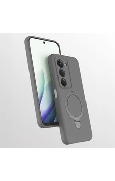 Xiaomi Redmi 15 Kılıf M-safe Şarj Özellikli Standlı Zore Samara Kapak Titanyum-Gri Xiaomi Redmi 15 Kılıf M-safe Şarj Özellikli Standlı Zore Samara Kapak Titanyum-Gri