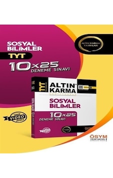 TYT Sosyal Bilimler 10x25 Deneme - Altın Karma Yayınları TYT Sosyal Bilimler 10x25 Deneme - Altın Karma Yayınları