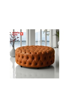 Smarto Relax Puf Evolene Ayaksız Kapitoneli Dekoratif 100x45 Cm Turuncu Turuncu Smarto Relax Puf Evolene Ayaksız Kapitoneli Dekoratif 100x45 Cm Turuncu Turuncu