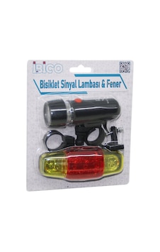 2in1 Bisiklet Feneri Sinyalli Lamba Pilli