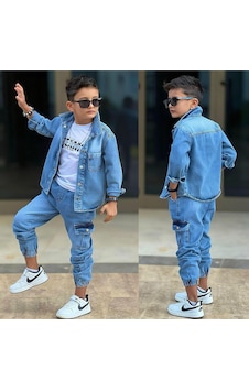 My Kids Wear Erkek Çocuk Bayramlık Kot Ceket & Pantolon Takımı 3 Lü 12482 Beyaz - Mavi My Kids Wear Erkek Çocuk Bayramlık Kot Ceket & Pantolon Takımı 3 Lü 12482 Beyaz - Mavi