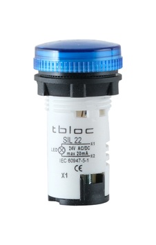 Tbloc Sıl22-220 Mavi Sinyal Lambası Led 220v Tbloc Sıl22-220 Mavi Sinyal Lambası Led 220v