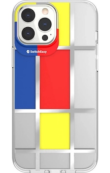 Apple Uyumlu iPhone 13 Pro Max Kılıf Çift Imd Baskılı Lisanslı Switcheasy Artist Mondrian Kapak