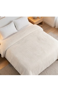 Maxstyle Çizgili Vizon Çift Kişilik Polar Battaniye Kemik 200x220 Cm Renkli Maxstyle Çizgili Vizon Çift Kişilik Polar Battaniye Kemik 200x220 Cm Renkli