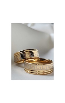 Çelik Yüzük Alyans Gold 8 Mm Gold - 703442386 Gold Çelik Yüzük Alyans Gold 8 Mm Gold - 703442386 Gold