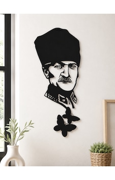 Mustafa Kemal Atatürk Dekoratif Ahşap Duvar Tablosu 27x37 Cm 6 Mm Siyah Mdf Lazer Kesim Mustafa Kemal Atatürk Dekoratif Ahşap Duvar Tablosu 27x37 Cm 6 Mm Siyah Mdf Lazer Kesim
