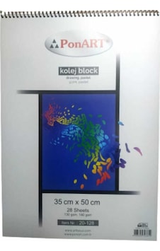 Ponart Kolej Blok Resim Defteri 28 Yaprak 35 x 50 cm Ponart Kolej Blok Resim Defteri 28 Yaprak 35 x 50 cm