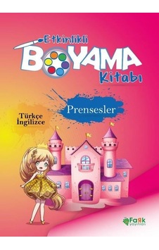 Prensesler - Etkinlikli Boyama Kitabı - Türkçe - İngilizce- Fark Yayınları