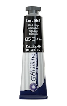 Daler Rowney Aquafine Guaj Boya Tüp 15ml Lamp Black 035 Lamp Black