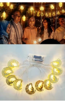 Ramazan Ayı Namaz Köşesi Metal Gold Led Pilli Kandil Dini Sembollü Süsleme Dekor Işığı Led Ambiyans Sarı Ramazan Ayı Namaz Köşesi Metal Gold Led Pilli Kandil Dini Sembollü Süsleme Dekor Işığı Led Ambiyans Sarı