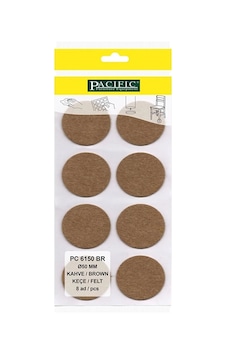 Cateksss Pacific Yuvarlak Yapışkanlı Sandalye Koltuk Mobilya Ayak Keçesi Felt 50 Mm Kahve - 48 Li Paket Kahverengi Cateksss Pacific Yuvarlak Yapışkanlı Sandalye Koltuk Mobilya Ayak Keçesi Felt 50 Mm Kahve - 48 Li Paket Kahverengi