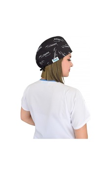 Unisex Siyah Atatürk Imza Desenli Cerrahi Bone Doktor Hastane Hemşire Bonesi Unisex Siyah Atatürk Imza Desenli Cerrahi Bone Doktor Hastane Hemşire Bonesi