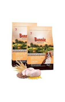 Bonnie Mini ve Küçük Irk Tavuklu Yetişkin Köpek Maması 2500 G x 2 Adet Bonnie Mini ve Küçük Irk Tavuklu Yetişkin Köpek Maması 2500 G x 2 Adet