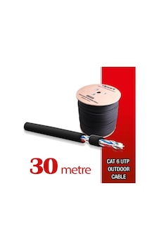 Qport Yüksek Bakır Utp 23Awg 0.58 MM Dış Ortam Cat6 Outdoor Kablo 30 Metre Qport Yüksek Bakır Utp 23Awg 0.58 MM Dış Ortam Cat6 Outdoor Kablo 30 Metre