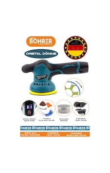 Böhrer HB0324T V258/12V Çift Akülü Orbital Polisaj Makinesi