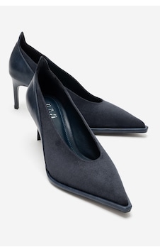 Luvi Shoes Meadow Lacivert Süet Cilt Kadın Topuklu Ayakkabı Luvi Shoes Meadow Lacivert Süet Cilt Kadın Topuklu Ayakkabı