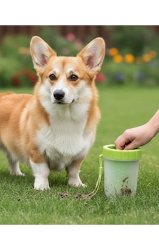 Mey İthalat Silikon Kıllı Köpek Pati Temizleme Kabı Orta Büyük Irklar İçin Taşınabilir