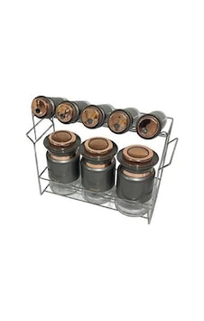 Arow 8'li Baharat Takımı Gri DC.TR-3759 Gri Arow 8'li Baharat Takımı Gri DC.TR-3759 Gri